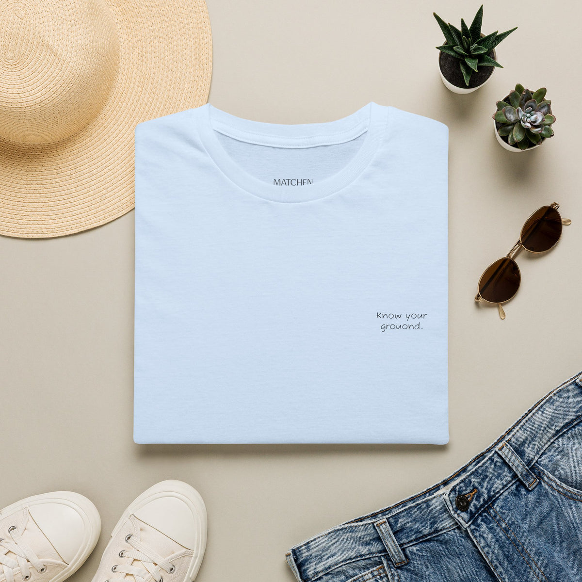 The Rooted Tee - Light Blue